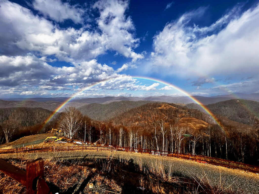 Cherry Gap View showing a double rainbow
